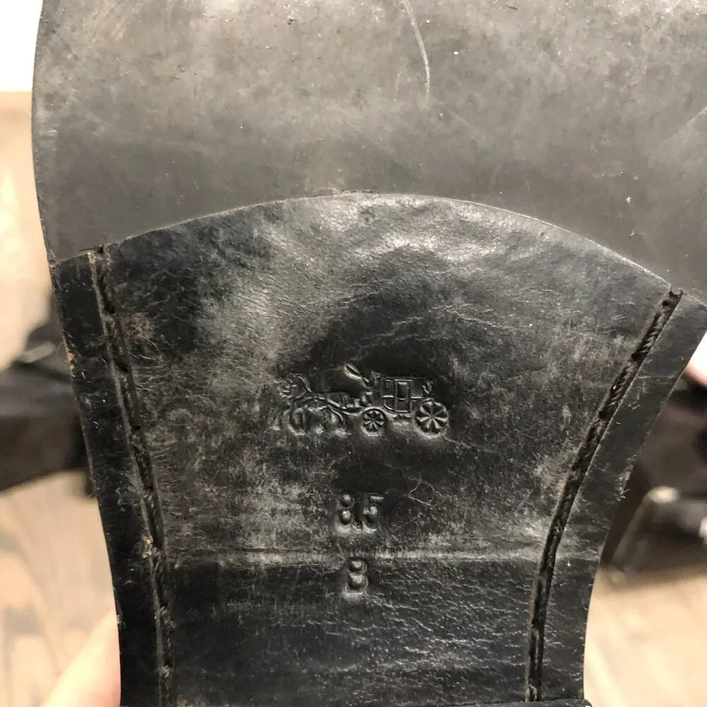 Coach Moto Buckle Boots - Black Pebble Leather - Size 8.5 - Picture 7 of 7